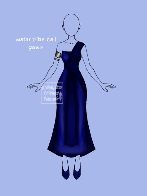 Water Tribe Dress, Atla Outfits Water, Atla Outfit Design, Waterbender Outfit, Water Bending Outfit, Water Bender Outfit, Water Tribe Outfit, Tribe Outfit, Avatar Water