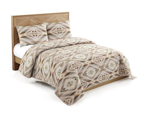 PRICES MAY VARY. Year-Round Comfort: The Pendleton Summerland Coverlet Set is crafted from 100% cotton, providing lightweight and breathable comfort that is perfect for warm months, yet versatile enough to add warmth during cooler seasons. Reversible Design: Enjoy two stylish looks in one with this reversible coverlet. One side features a chic pattern, while the other offers a solid color, allowing you to easily change up your bedroom décor. Full/Queen Size Set: This set includes a generously si Rustic Bed, Queen Bedspread, Bed Quilt, Rustic Bedding, Bedroom Décor, Chic Pattern, Coverlet Set, Bedding Collections, Quilt Bedding