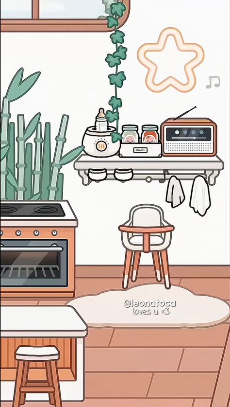 Toca Boca Kitchen Ideas Bonsai, Toca Boca Room Ideas Bonsai Building Kitchen, Toca Boca Korean House, Toca Boca Bonsai House Ideas Kitchen, Bonsai House Toca, Toca Life Kitchen Ideas, Toca Boca House Ideas Bonsai Building, Toca World Kitchen Ideas, Toca Boca Room Ideas Bonsai House