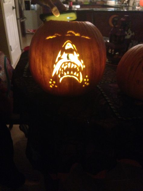 Jaws pumpkin! Jaws Pumpkin Carving, Jaws Pumpkin, Pumpkin Pumpkin Carving, Pumpkin Carving Patterns, Pumpkin Pumpkin, Pumpkin Ideas, Pumpkin Faces, Pumpkin Carving, Image Search