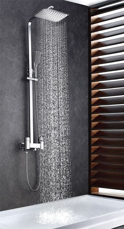 Showers Remodel, Shower Bathroom Ideas, Shower Curtain Ideas, Cubicle Design, Accessible Bathroom Design, Toilet Room Decor, Shower Tiles, Small Bathroom With Shower, Copper Kitchen Decor