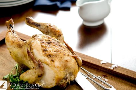 The perfect roast chicken is crispy, juicy and packed full of flavor. Oh it's also easy to prepare (under 5 minutes!) with 1 hour cook time. Yummy. Roast Chicken Recipe, Broiler Chicken, Perfect Roast Chicken, Perfect Roast, Turkey Dishes, Roast Chicken Recipes, Cooking Supplies, Cooking Instructions, Roast Chicken