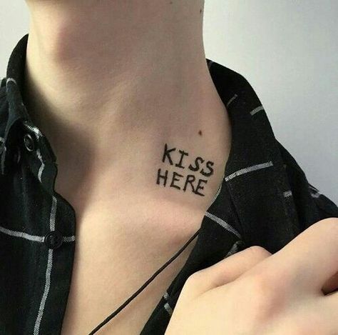 A Tattoo, Tattoo On, The Words, A Woman, Kiss, Black