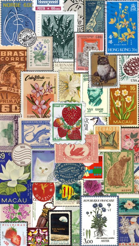 #stamps #stamp #letters #letter #brazil #aesthetic #wallpaper #lockscreen #homescreen #cats #vintage #retro Brazil Aesthetic Wallpaper, Stamps Wallpaper, Brazil Aesthetic, Aesthetic Wallpaper Lockscreen, Cocoppa Wallpaper, Phone Wallpaper Patterns, Cute Patterns Wallpaper, Iphone Background Wallpaper, Art Collage Wall