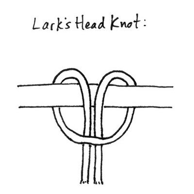 larks head knot | The Pink Zipper: Not your Mothers Macrame - My DIY wallhanging Lark Head Knot, Double Half Hitch Knot Macrame, Macrame Larks Head Knot, Square Knot Macrame Wall Hangings, Larks Head Knot, Not Your Mothers, Macrame Wall Hanging Square Knot, Hang Over, Piece Of Art