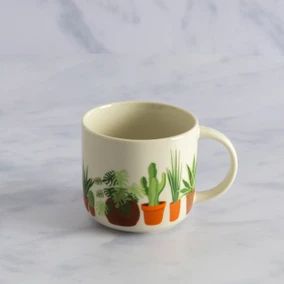 Plant Mug, Cream Mugs, Diy Pottery Painting, Wooden Dishes, Halloween Pumpkin Designs, Paint Your Own Pottery, Stained Glass Decor, Pottery Painting Designs, Painted Mugs