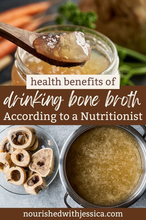 Bone broth is packed with holistic health benefits. It’s rich in collagen, protein, and nutrients that support gut health, skin radiance, joint mobility, and immune health. Find out from a nutritionist why bone broth is the best nutrient-dense choice for wellness. Whether you’re looking for nourishment or asking, “Is it worth it?”, this guide explains how bone broth enhances overall health. Benefits Of Beef Bone Broth, Roasting Bones For Bone Broth, Bone Broth Drink Recipe, Beef Bone Broth Benefits, High Protein Bone Broth, Bone Broth Diet Plan, Bone Broth Recipes, Drinking Bone Broth, Benefits Of Bone Broth