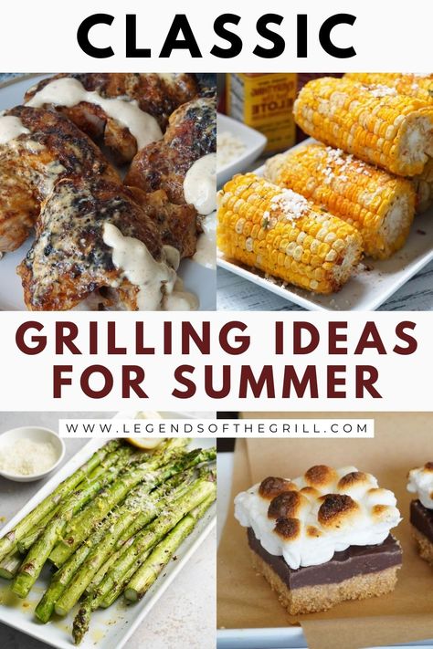 Uncover timeless and classic grilling ideas that capture the essence of summer dining at its best. New Grilling Ideas, Sunday Grilling Ideas, Beach Grilling Ideas, Grilling Dinner Ideas, Dinners On The Grill, Grilled Dinner Ideas, Summer Grilling Ideas, Dinner On The Grill, Charcoal Grill Recipes