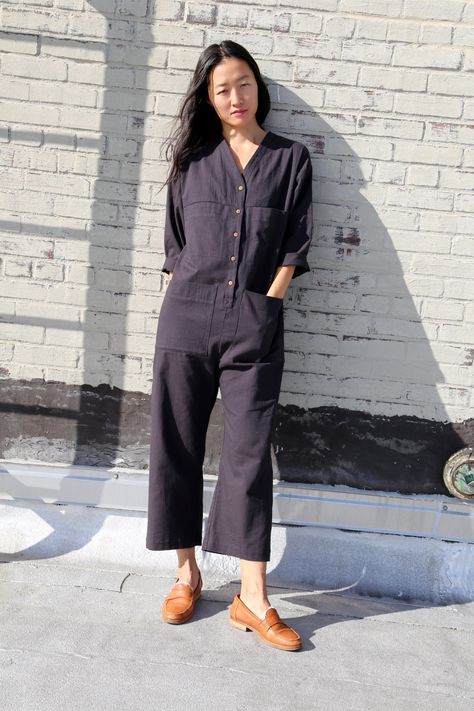 Ilana Kohn - The Tuck Coverall, It's Back! Ilana Kohn, Clothing And Textile, Textile Design, Capri Pants, Overalls, Jumpsuit, Style Inspiration, Textiles, Slim Fit