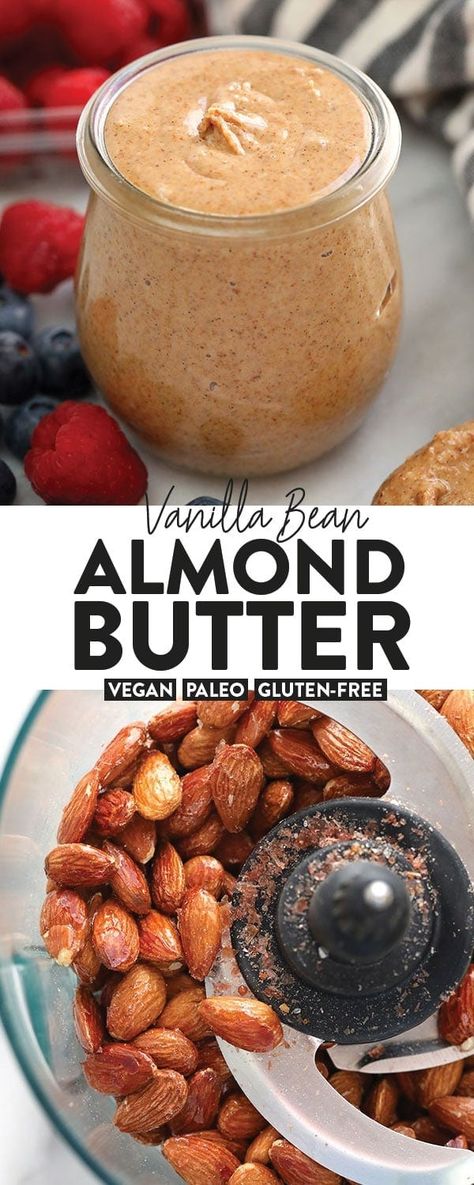 Make your own creamy and delicious Vanilla Bean Almond Butter with just a few whole ingredients and a food processor. No additives or refined sugars in this simple almond butter recipe. Make a batch today! Diy Almond Butter, Almond Butter Recipe, Fritatta Recipe, Prep Snacks, Pregnancy Recipes, Homemade Almond Butter, Almond Butter Recipes, Vegetarian Recipes Dinner Healthy, Lactose Free Diet