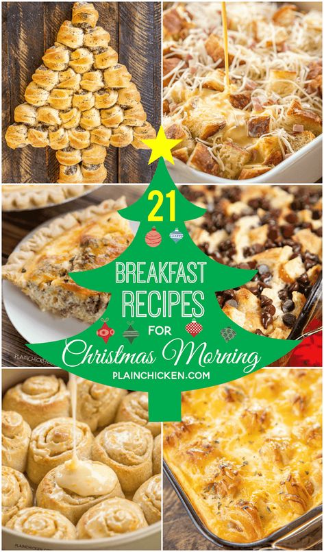 21 Breakfast Recipes for Christmas Morning - something for everyone! Sweet and savory. Casseroles and finger foods. These are all tried and true recipes that will make your holiday morning delicious! Christmas Morning Recipes, Christmas Breakfast Casserole, Recipes For Christmas, Mini Breakfast, Christmas Breakfast Recipe, Tried And True Recipes, Morning Brunch, Holiday Morning, Christmas Morning Breakfast