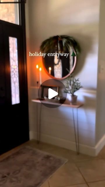 Nicole Chatham on Instagram: "Holiday entryway 2024! 🌲 Comment SHOP for links and FOLLOW for more holiday decor and inspo! 🤎

This little entryway table gets a lot of attention around here and for good reason!  We took what was an arched opening into our office and walled it in, added shiplap, and built a custom table to fit the space three years ago and still love the result! 

I used my favorite @afloral cedar swag again from last year for this space and love how it dresses up my mirror!  This is the first year I’ve added some art below it and am loving how it looks together!  And how cute are these Christmas tree tapers? 🌲

✨HOW TO SHOP: 

-Comment SHOP for links (Instagram only) and make sure you are following @life.on.chatham.lane to receive them!

-Shop with direct link here (Face Cedar Swag, Arched Opening, Holiday Entryway, My Mirror, Entryway Table, Custom Table, First Year, Follow For More, Entryway Tables