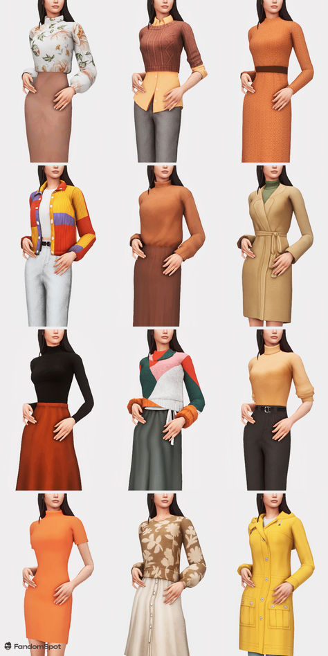 Sims 4 Cc Clothes Female Jeans Maxis Match, Sims 4 Cc Winter Clothes, Sims 4 Maxis Match, Clothes Cc, Fall Attire, Sims 4 Game, Fall Clothes, Ts4 Cc, Cc Finds