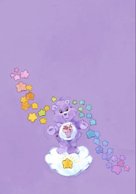 Classic Care Bears, Vintage Care Bears Aesthetic Wallpaper, Care Bears Background, Cear Bears, Care Bears Aesthetic, Diy Toddler Toys, Care Bears Vintage, Sweet Magic, Childhood Characters