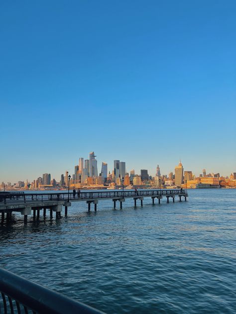 New York Hamptons Aesthetic, Hoboken Aesthetic, New York Beach, Hoboken New Jersey, New Jersey Hoboken, Ocean City New Jersey Boardwalk, Nyc Skyline From Nj, Ocnj Ocean City Nj, New York Summer