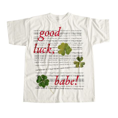 chappell roan 'good luck, babe!" t-shirt. designed by ramisha sattar. Chappell Roan Shirt, Ramisha Sattar, Dr Wardrobe, Babe T Shirt, Babe Shirt, Style Bundle, Tee Designs, Bday Gift, Chappell Roan