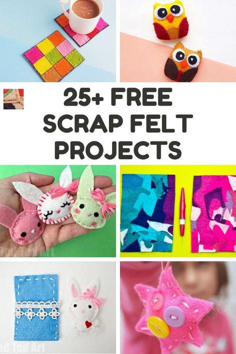 The best project ideas for using scrap felt. This includes felt sewing ideas and other easy crafts with felt. See all of the things to do with felt scraps! Crafts With Felt, Felt Scraps, Easy Felt Crafts, Planet Crafts, Felt Craft Projects, Fun Summer Crafts, Felt Sewing, Felt Squares, Felt Owls