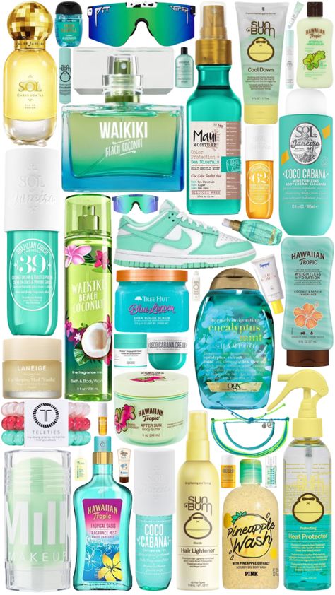 Summer Bag Essentials, Shuffles Preppy, Summer Necessities, Fragrances Perfume Woman, Basic Skin Care Routine, Shower Skin Care, Summer Scent, Perfect Skin Care Routine, Pretty Skin Care