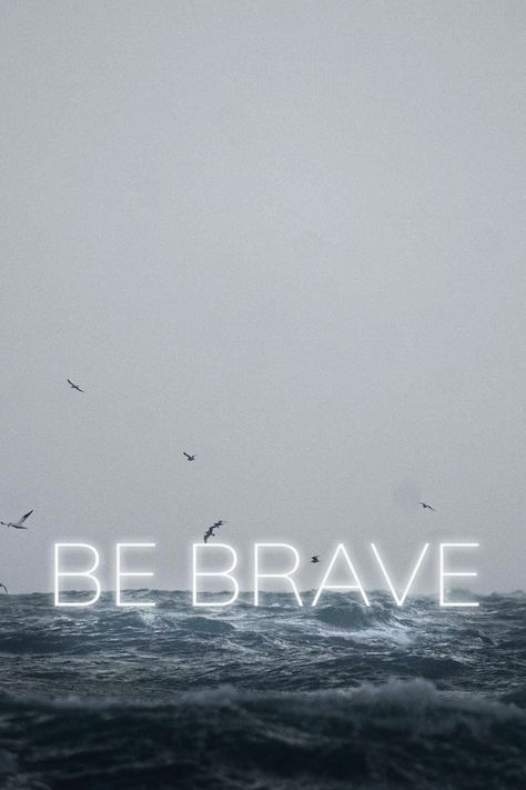 Be Brave Wallpaper, Black Quotes Wallpaper, Brave Wallpaper, Brave Man, Scripture Wallpaper, Neon Text, Being Brave, Brave Quotes, Social Media Art