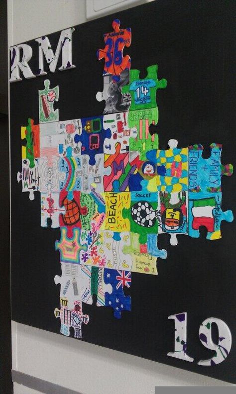 An example of the Community puzzle mural used by Jessica Ottewell ‏@Jessica Ottewell shared on Twitter #IAP2A #engage2act #IAP2 Where Are You From Map, Community Mural Ideas, Mural Community, Puzzle Art Project, Classroom Art Display, Community Mural, Puzzle Piece Art, Collaborative Mural, Group Art Projects