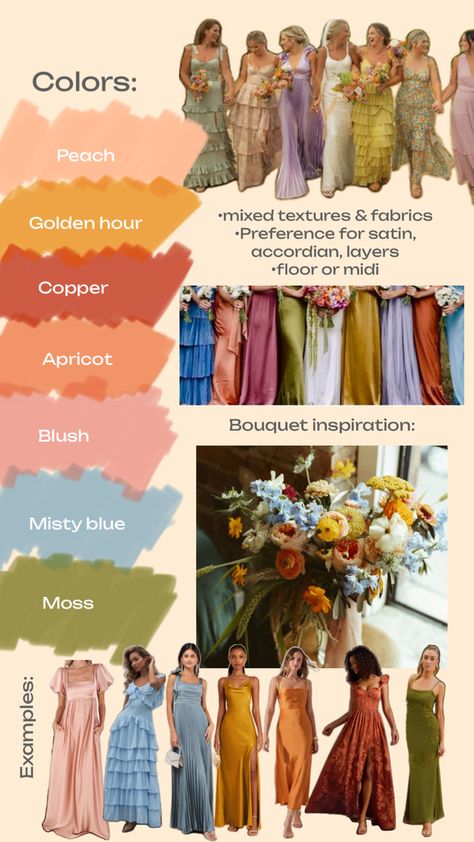 Colombian Wedding, Bridesmaid Dress Color Schemes, Bold Wedding Colors, Bridesmaid Color Scheme, Shed Wedding, Wedding Color Schemes Spring, Wildflower Wedding Theme, Forest Theme Wedding, Color Design Inspiration