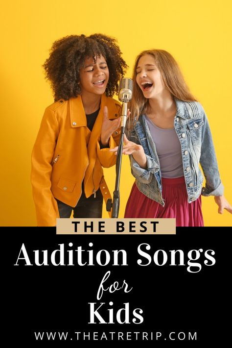 Getting ready for an upcoming audition? We've got you covered! Here are our best audition songs for kids, broken down by style. #audition #songs #kids Musical Theatre Audition, Songs For My Son, Theatre Audition, Monologues For Kids, Best Disney Songs, Kids Theatre, Musical Theatre Songs, Singing Auditions, Audition Outfit