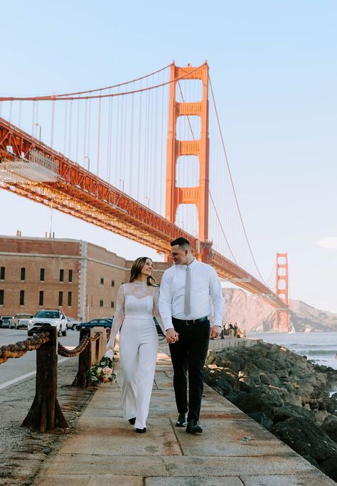 I can think of number of reasons to have a beautiful San Francisco elopement. And view of the Golden Gate Bridge are just 1 of many. Golden Gate Park Engagement Photos, San Francisco Beach, San Francisco Elopement, San Francisco City Hall Elopement, San Francisco Engagement Photos, Outdoorsy Couple, San Francisco City Hall Wedding, Sf Wedding, San Francisco Engagement