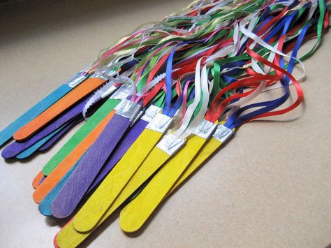 Nursery Singing Time, Lds Nursery, Ribbon Sticks, Music Study, Dance Props, Primary Chorister, Primary Songs, Primary Singing Time, Ribbon Wands