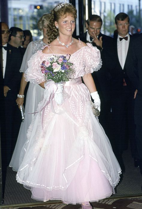 Will Princess Eugenie Wear Her Mother's Tiara on Her Wedding Day?- TownandCountrymag.com Sarah Ferguson Wedding, Eugenie Wedding, Sarah Duchess Of York, Pink Ball Gown, Sarah Ferguson, Princess Beatrice, Royal Dresses, Duchess Of York, Princess Eugenie