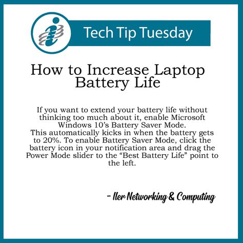 #TechTipTuesday Tech Tip Tuesday, Tech Tuesday, Tuesday Tips, Tip Tuesday, Tech Tips, Laptop Battery, Microsoft Windows, Battery Life, Tips And Tricks