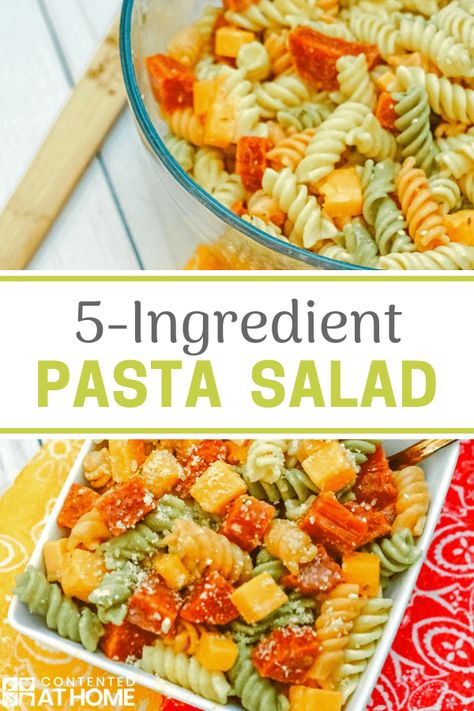 5 Ingredient Pasta, Pasta Salad With Italian Dressing, Classic Pasta Salad, Pasta Salad Ingredients, Cold Pasta Salad Recipes, Easy Pasta Salad Recipe, Plat Simple, Cold Pasta Salad, Cold Pasta