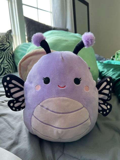 Butterfly Squishmallow, Creative Bookcases, Bringing Baby Home, Antlers Decor, Cute Squishies, Kawaii Plushies, Cute Stuffed Animals, Purple Aesthetic, Christmas Wishlist