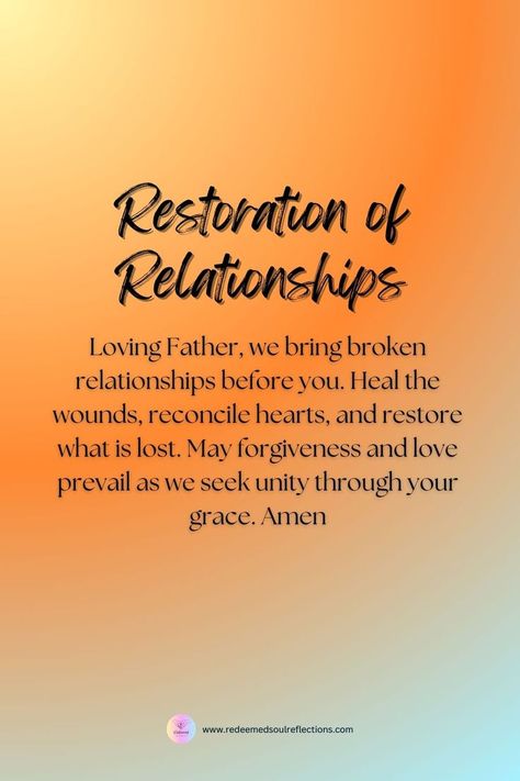 Let us pray for healing, forgiveness, and renewed connections. #relationships #healing #forgiveness #prayer Forgiveness Prayer, Intercession Prayers, Pray For Healing, Good Night Prayer Quotes, Relationship Prayer, Prayer For Love, Healing Relationships, Morning Prayer Quotes, Let Us Pray