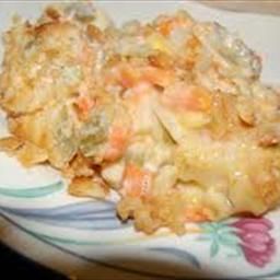 Veg-All Casserole on BigOven: Easy to assemble!  You can keep the ingredients on hand to fix at any time. Veg All Casserole, Vegetable Casserole Recipes, Dinner Casserole Recipes, Ground Pork Recipes, Veggie Casserole, Sweet Potato Recipes Casserole, Healthy Potato Recipes, Potatoe Casserole Recipes, Chicken Tender Recipes