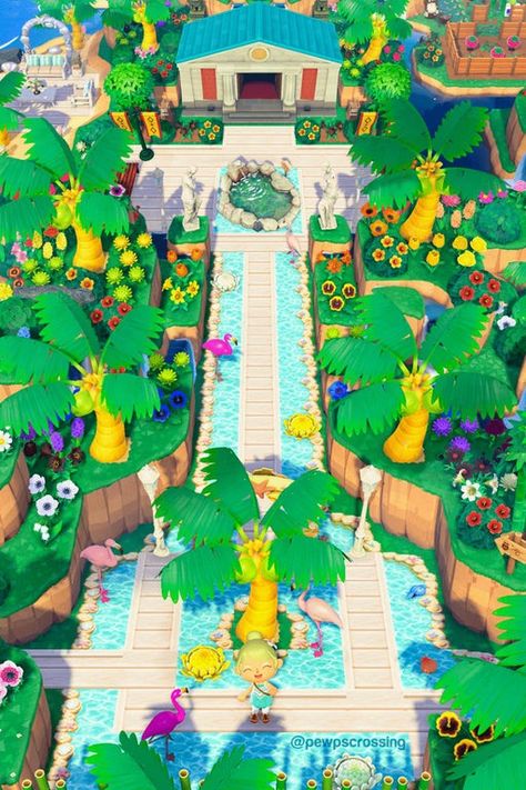 Crafting Area, Museum Entrance, Animal Crossing 3ds, Ac New Leaf, Animal Crossing Guide, Animal Crossing Wild World, Island Theme, Tropical Animals, Flower Guide