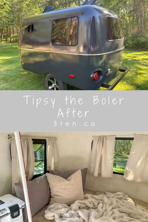 Boler Trailer Interiors Renovation, Boler Trailer Remodel, Boler Trailer Interiors, Boler Camper, Trillium Trailer, Boler Trailer, Chestnut Springs Series, Rv Interior Remodel, Camper Interior Design