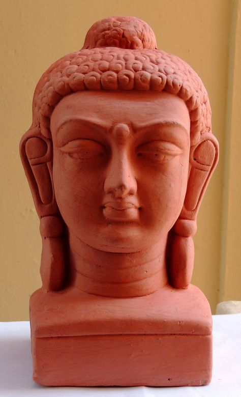 Indian Terracotta Buddha by shauryaexports123 on Etsy: https://www.etsy.com/listing/163583955/indian-terracotta-art-lord-buddha-statue?ref=sr_gallery_1&ga_search_query=indian+terracotta+buddha+statue&ga_view_type=gallery&ga_ship_to=US&ga_search_type=all&ga_facet=indian+terracotta+buddha+statue Ganesh Making, Clay Murals, Clay Art Work, Buddha Home Decor, Pottery Idea, Terracotta Art, Clay Arts, Interesting Objects, God Statue