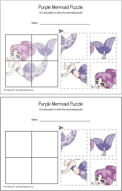 Mermaid Worksheets, Mermaid Activities, Mermaid Sensory, Lessons For Preschoolers, Coloring Sheets Cute, Free Printable Mermaid, Riddles Kids, Mermaid Party Printables, Play For Preschoolers