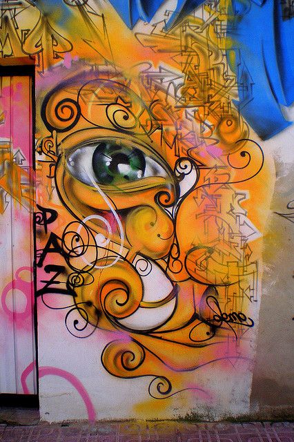 Eye Mural Wall Art, Painted Sidewalk, Spray Can Art, 3d Street Art, Graffiti Murals, Train Art, Mural Wall, Street Graffiti, Eye Doctor