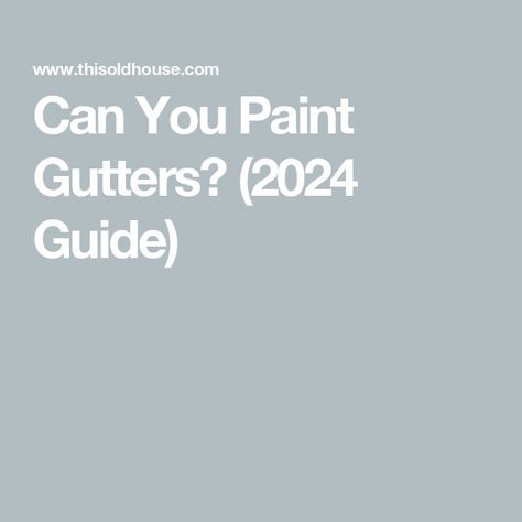 Can You Paint Gutters? (2024 Guide) Painting Gutters And Trim, Painting Gutters, Diy Gutters, Gutter Guard, Solar Companies, Cleaning Closet, Woodworking Workshop, Stair Storage, Basement Bathroom