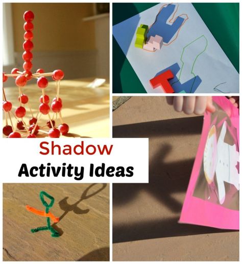 Shadow Activity Ideas for kids #shadows #science #scienceforkids #summerscience Shadow Art For Kids, Density Activities, Shadow Lessons, Shadow Experiments, Drawing Shadows, Shadow Activities, Activity Ideas For Kids, Sun Theme, Light Science