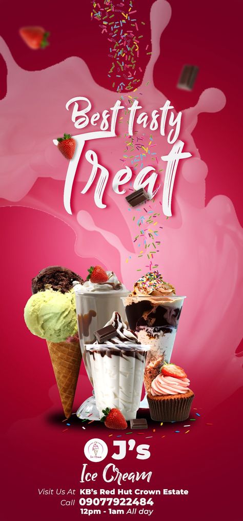 Ice Cream Layout Design, Ice Cream Poster Design Ideas, Ice Cream Ads Design, Ice Cream Design Poster, Ice Cream Motion Graphics, Ice Cream Menu Design Ideas, Ice Cream Poster Advertising, Ice Cream Ads Creative, Ice Cream Flyer Design