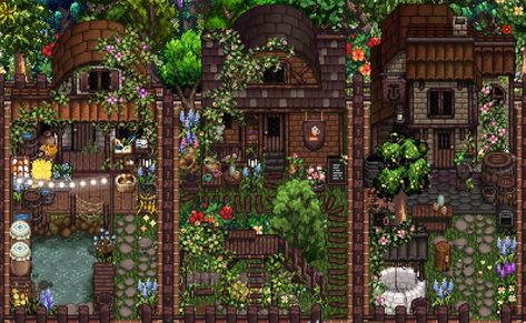 (AT) Medieval Themed Sheds at Stardew Valley Nexus - Mods and community Stardew Valley Medieval Farm, Stardew Valley Witchy Mods, Stardew Valley Space Filler, Witchy Stardew Valley, Stardew Valley Shed Design, Stardew Valley Modded, Stardew Valley Shed Ideas, Stardew Interior, Stardew Valley Mods