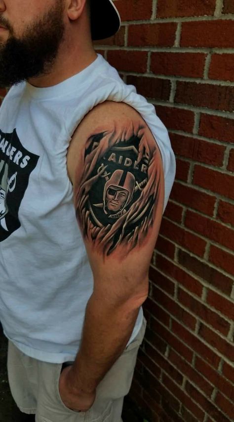 Raiders Tattoo Ideas For Men, Raider Tattoos, Nfl Tattoo, Raiders Tattoo, Jeep Tattoos, Shane Tattoo, Jeep Tattoo, Raiders Tattoos, Oakland Raiders Wallpapers