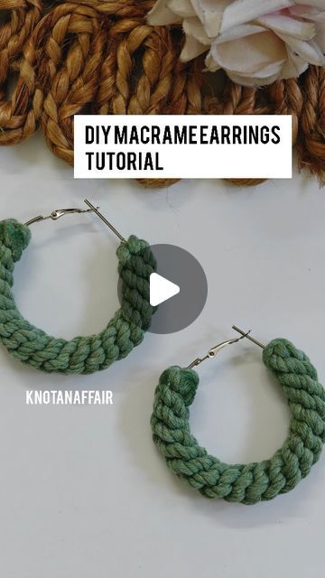 Deepika | Macrame Artist India | Macrame Workshops India on Instagram: "Macrame Earrings Tutorial New Design 

The detailed tutorial would be available on YouTube.

This is an easy macrame beginners project.

DM me, if you wish to get these customised for you or your loved ones.

* DO NOT COPY OR RECREATE THE TUTORIAL 

#macrametutorial 
#macrameearrings 
#macrameaccessories 
#easydiy

(handmade macrame earrings, macrame earrings tutorial, diy earrings making, macrame earrings diy, macrame accessories, earrings making at home, handmade boho earring, custom made earrings, haldi return favors, haldi favors)" Macrame Hair Accessories Tutorials, Diy Thread Earrings, Diy Yarn Earrings, Macrame Earrings Diy, Macrame Beginners, Macrame Earrings Tutorial, Diy Macrame Earrings, Hair Accessories Tutorial, Making Macrame