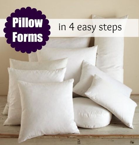 Pillow Form Sizes, Make Your Own Pillow, Diy Pillow, Pillow Sizes, Diy Sac, Pillow Ideas, Pillow Form, Sew Ins, Sewing Pillows