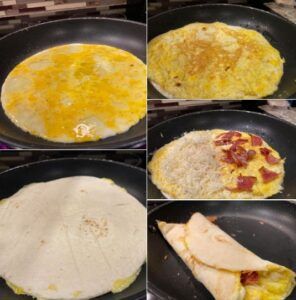 👉 burritohack – Recipes on a Budget Burrito Hack, Lump Crab Recipes, Cheesy Breakfast, Eggs Scrambled, Recipes On A Budget, Tortilla Shells, Cheese Cheddar, Breakfast Meat, Dump Meals