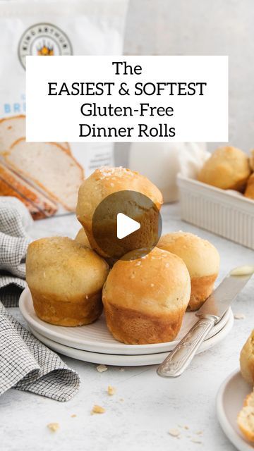 Erin Collins | Gluten-Free Recipes on Instagram: "@meaningfuleats EASY GF Rolls! #ad

It wouldn’t be Thanksgiving dinner without a soft, buttery dinner roll! 

Thanks to @kingarthurbaking Gluten-Free Bread Flour, these are the easiest gluten-free dinner rolls you’ll ever make! They bake up golden brown with the most delicious, buttery flavor. 

Comment “recipe” and I’ll DM you a link to the recipe along with a link to King Arthur’s Gluten-Free Bread Flour. Happy Baking!

#glutenfree #glutenfreebaking #glutenfreebread #thanksgivingrolls #thanksgivingrecipes #glutenfreerolls #glutenfreethanksgiving #kingarthurbaking" King Arthur Gluten Free Bread, Erin Collins, Gf Rolls, Gluten Free Bread Flour, Dairy Free Thanksgiving, Gluten Free Dinner Rolls, Gluten Free Rolls, Thanksgiving Bread, Thanksgiving Rolls