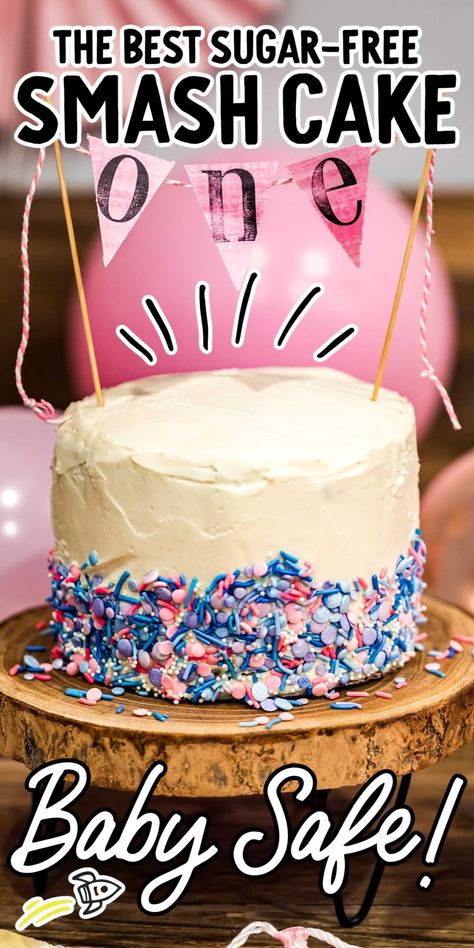 Diy Smash Cake, Healthy Smash Cake, Smash Cake First Birthday, Smash Cake Recipes, Diy Birthday Cake, Baby First Birthday Cake, Smash Cake Girl, Baby Cake Smash, Smash Cake Boy