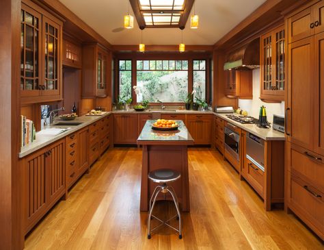 Mission Style Kitchen Cabinets, Craftsman Kitchen Cabinets, Mission Kitchen, Mission Style Kitchens, Craftsman Style Kitchens, Craftsman Kitchens, Craftsman Style Kitchen, Bungalow Kitchen, Craftsman Kitchen